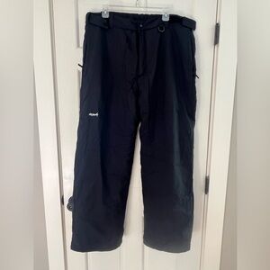 SkiGearMen's Pants Black Insulated Snow Ski Snowboard XXL 2XL